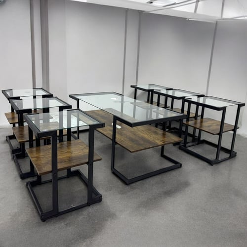 طقم طاولات خدمة عصري وأنيق 6+1