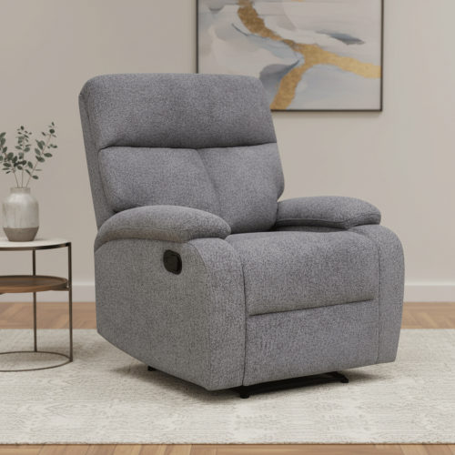 كرسي استرخاء هزاز بتصميم فريد بلون رمادي