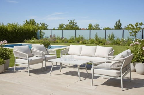 طقم جلسة خارجية 7 أشخاص بألوان مختلفة