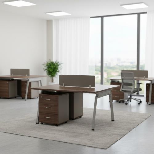 مكتب عمل ثنائي حديث وعملي مقاس 120 سم