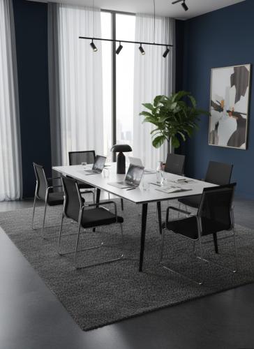 طاولة اجتماعات فاخرة للشركات لون أبيض