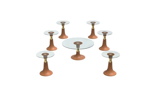 طقم طاولات خدمة بتصميم خيالي 6+1