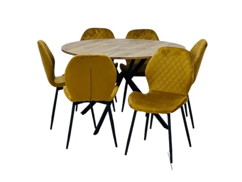 طقم طاولة طعام أنيق وعصري مقاس 120 سم