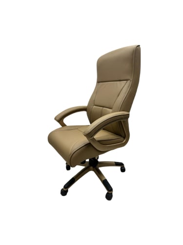كرسي مكتبي دوار لون بيج