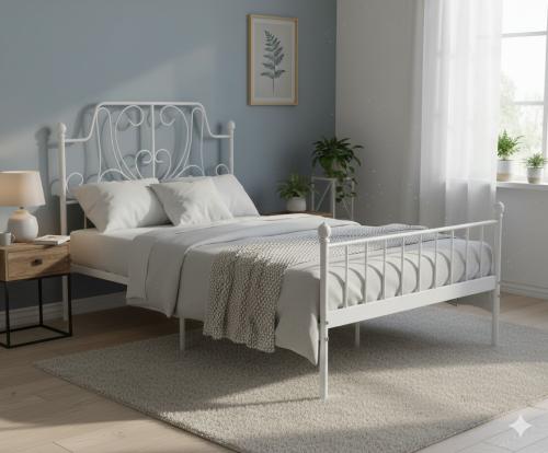 سرير حديد ابيض 190*90 سم