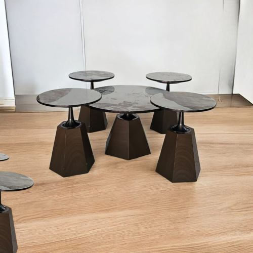 طقم طاولات خدمة سيراميك 5 قطع