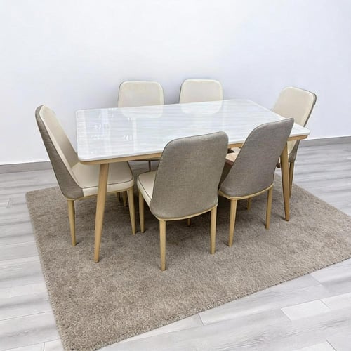 طاولة طعام رخام مودرن 4,6,8 كراسي