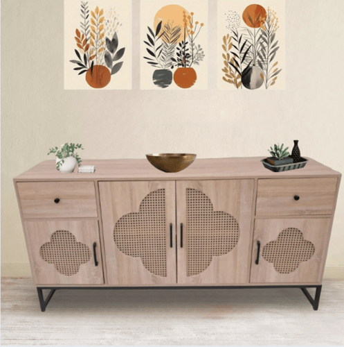 دولاب بوفيه أنيق وعصري تصميم يجمع بين الأناقة والو...