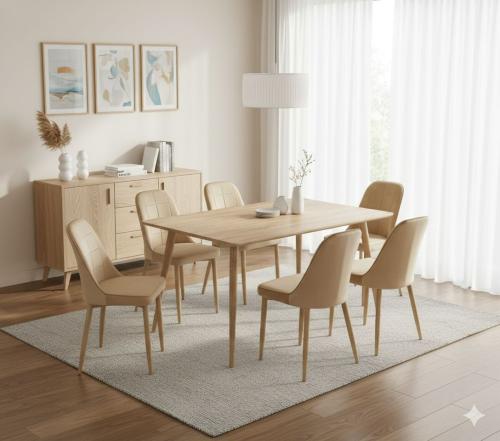 طقم طاولة طعام 6 كرسي أنيقة وعصرية