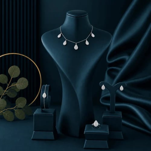 طقم اربع قطع زاركون