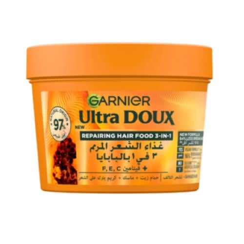 غارنييه - غذاء الشعر المرمم 3 في 1 بالبابايا والأم...