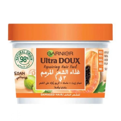 غارنييه - غذاء الشعر المرمم 3 في 1 بالبابايا والأم...