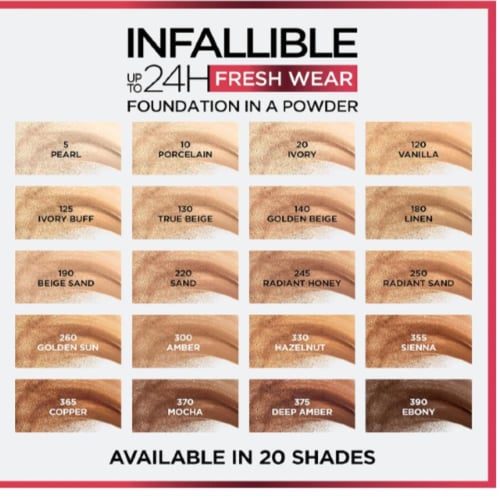 لوريال باريس - بودرة مضغوطة انفاليبل 24 ساعة - L’O...