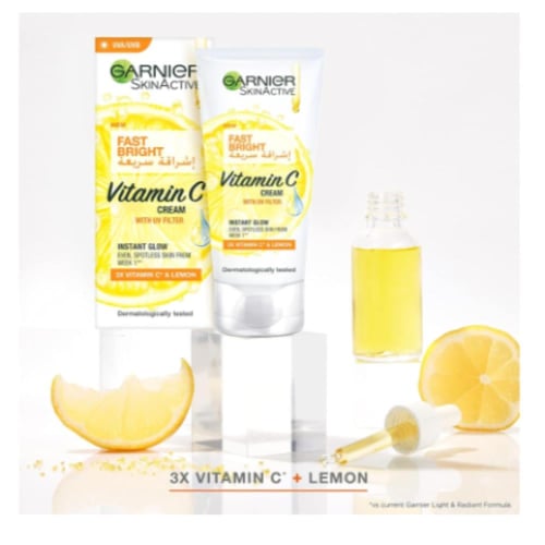 غارنييه - كريم نهاري سكين اكتيف للتفتيح السريع بثل...