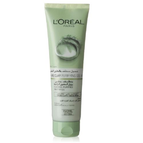 لوريال باريس - غسول جل منظف بالطين النقي للبشرة ال...
