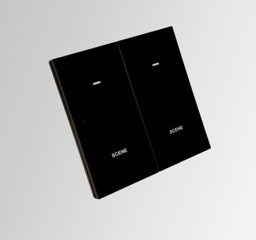 مفتاح انارة ذكي اسود 2*2(مشاهد واوضاع معينة للانار...