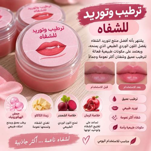 منتج ترطيب وتوريد الشفايف
