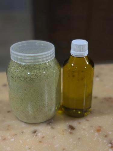 صبخة الرأس مع زيت الزيتون المقري