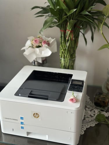 طابعة ليزر أسود HP M402dne بكرتونها