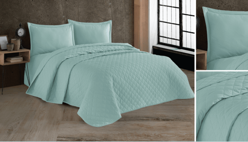 Sمفرش كوين نفر ونص فندقيP9+مفرش فندقي