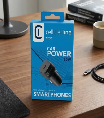 USB-C car charger from Cellularline with 20W power