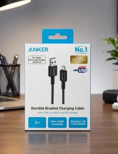 Charging cable 0.9 meter USB-A to USB-C from ANKER