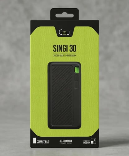 Portable battery with two USB-C ports and one USB-...