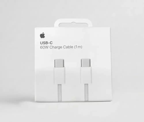 Charging cable 1 meter USB-C to USB-C from Apple with 60W power