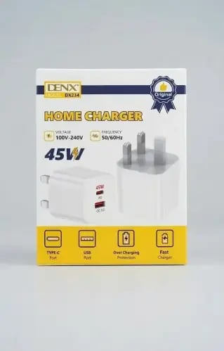 Wall charger with two USB-A and USB-C ports from D...
