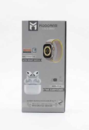 حزمة Moogmax الذكية 2 في 1 تتضمن ساعة ذكية فائقة 4...