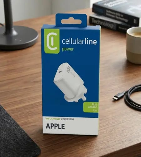 USB-C wall charger from Cellularline with 20W powe...