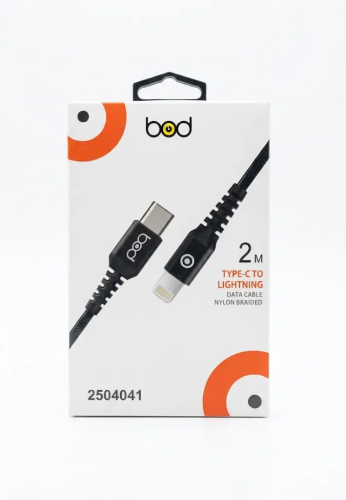 کابل شحن 2 متر USB-C إلى LIGHTNING من النايلون الم...