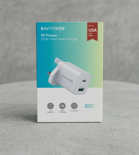 Wall charger with two USB-A and USB-C ports from R...