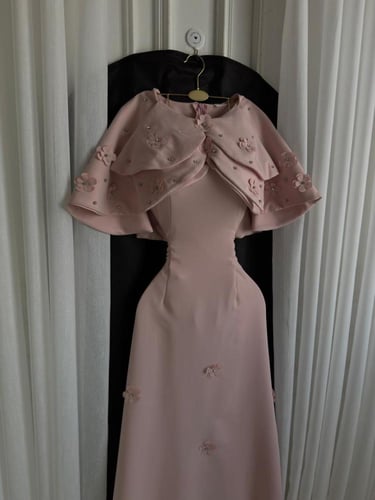 فستان رويال خمري بليسيا فاخر