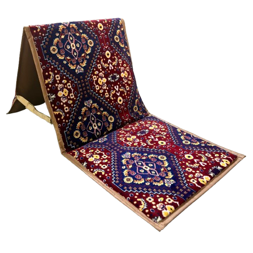 كرسي أرضي خشب أزرق 50سم
