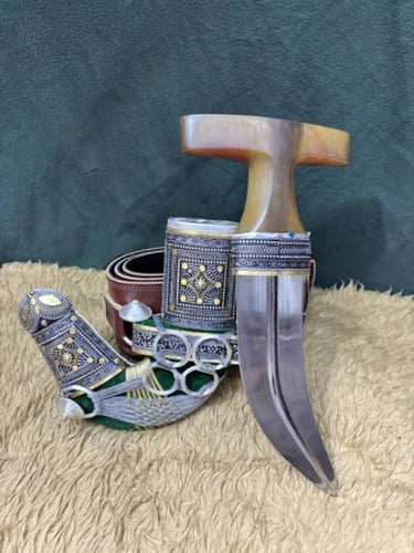 جنبية خنجر مخلوط حك زراف