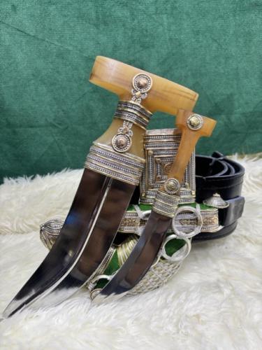 جنبية خنجر فضة شبية الزراف