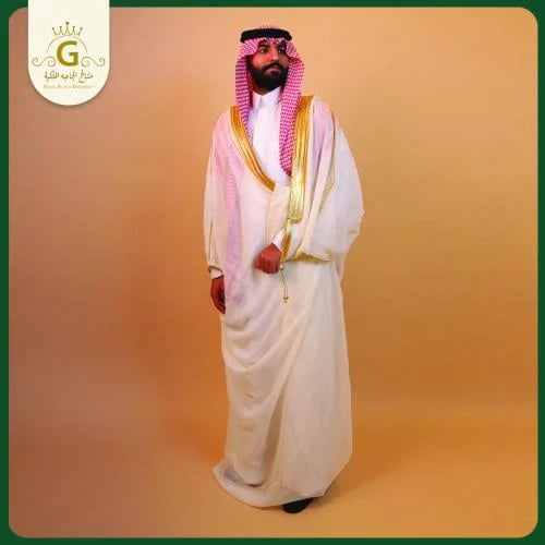 Men's bisht, my own, color beige