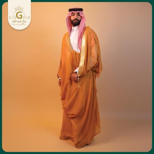 Men's VIP Bisht in saffron color