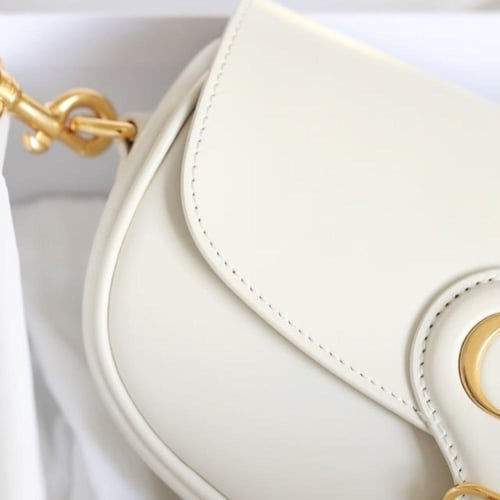 DIOR BOBBY EAST-WEST BAG Latte Box Calfskin