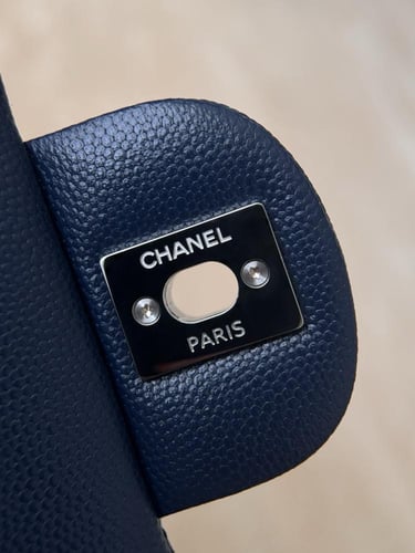 Chanel cf caviar leather small