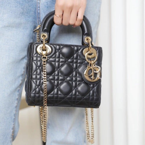 MINI LADY DIOR 17cm Gold hardwere