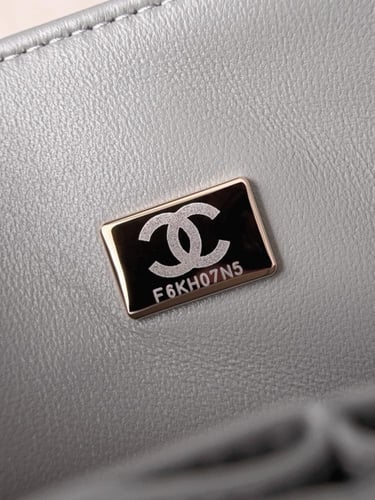 Cf small lambskin leather shiny gold