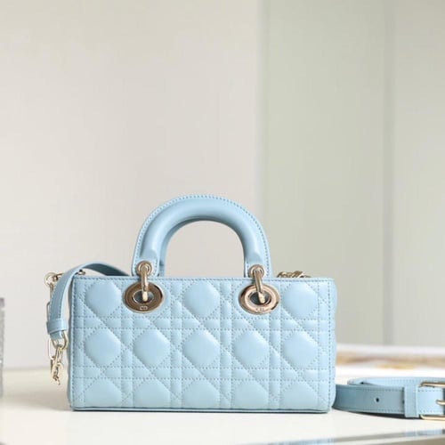 SMALL DIOR BLUE CANNAGE LADY D-JOY BAG
