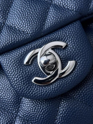 Chanel cf caviar leather small
