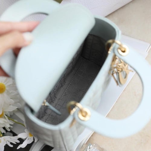 MINI LADY DIOR BAG Placid Blue Lambskin