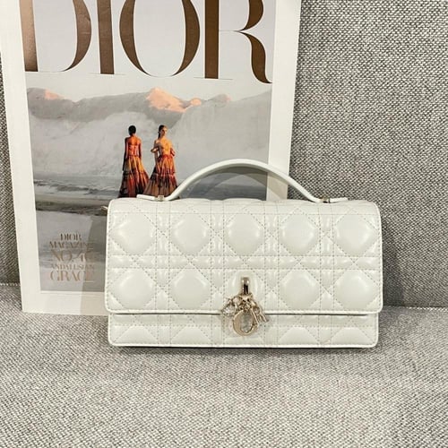 MISS DIOR MINI BAG Latte Cannage Lambskin 21cm