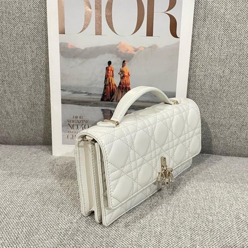 MISS DIOR MINI BAG Latte Cannage Lambskin 21cm