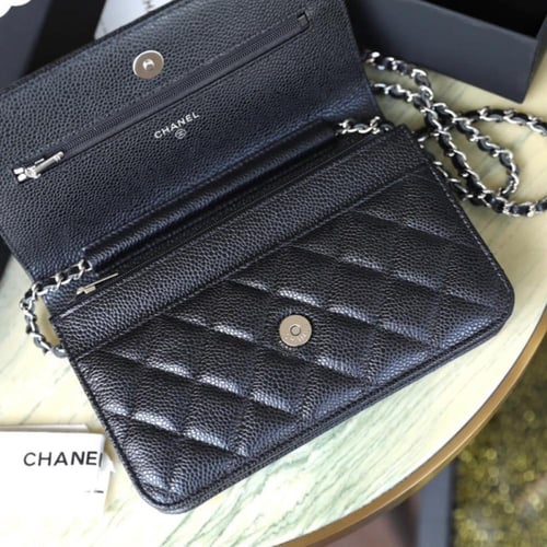 Chanel Caviar Wallet On Chain