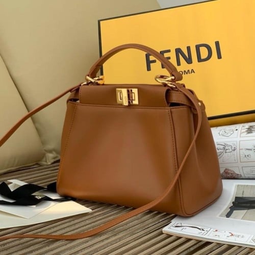 Fendi peekaboo mini brown color